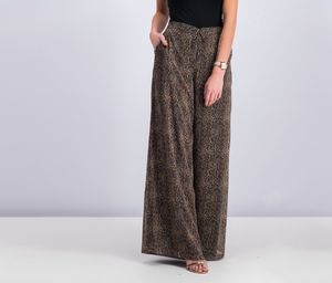 Mens Printed Wide Leg Pants  Taupe/Black