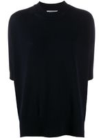 Jil Sander fine knit cashmere top - Blue