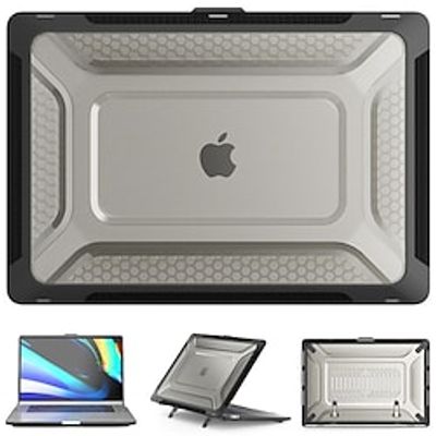 Protective Case for MacBook Air 13 inch 2021 2020 Release A2337 M1 A2179 Model Touch IDHeavy Duty Honeycomb Hard Shell with Slim TPU Bumper and Fold Kickstand miniinthebox Protective Case for MacBook Air 13 inch 2021 2020 Release A2337 M1 A2179 Model Touch IDHeavy Duty Honeycomb Hard Shell with Slim TPU Bumper and Fold Kickstand miniinthebox
