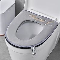 Toilet seat four seasons universal household toilet high-end toilet soft cushion thickened waterproof trap with handle Lightinthebox - thumbnail