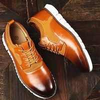 Men's Oxfords Derby Shoes Dress Shoes Flyknit Shoes Running Walking Vintage Casual British Gentleman Daily Office Career Party Evening Mesh Microfiber Breathable Lace-up Black Brown Summer Spring Lightinthebox