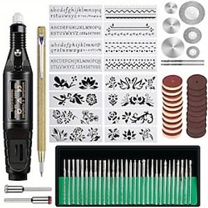 Engraving Tool Kit Multi-Functional Electric Corded Micro Engraver Etching Pen DIY Rotary Tool For Jewelry Glass Wood Metal Ceramic Plastic(U.S Model) miniinthebox