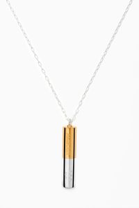 Battery Charm Necklace in Sterling Silver