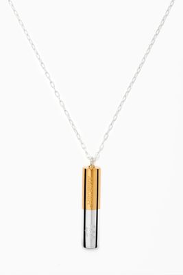 Battery Charm Necklace in Sterling Silver