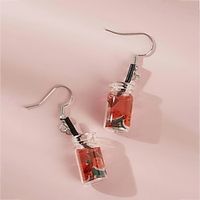 1 Pair Stud Earrings Drop Earrings For Women's Wedding Birthday Party Evening Glass Drop Fashion Watermelon Lightinthebox - thumbnail