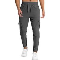 Men's Cargo Pants Cargo Trousers Hiking Pants Pocket Drawstring Elastic Waist Plain Comfort Breathable Outdoor Daily Going out Fashion Casual Black Army Green Lightinthebox - thumbnail