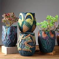 Succulent Flower Pots Flower Vessels Ceramic Old Pile Pots Garden Decorations Flower Pot Gifts for Mom And Grandma 1016CM Lightinthebox