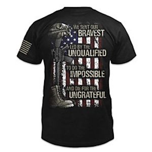 Men's Unisex T shirt 3D Print Graphic Prints Weapon Flag Crew Neck Daily Holiday Print Short Sleeve Tops Casual Streetwear Big and Tall Black  Summer Lightinthebox