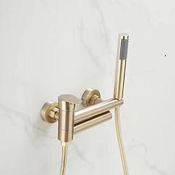 Bathtub Faucet - Modern Contemporary Electroplated Wall Installation Ceramic Valve Bath Shower Mixer Taps Lightinthebox