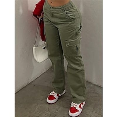 Women's Cargo Pants Pants Trousers Full Length Fashion Streetwear Outdoor Street Robin's Egg Blue Grey S M Fall Winter Lightinthebox