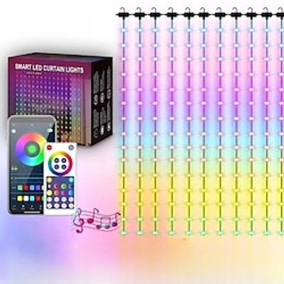 Intelligent Bluetooth RGB Phantom Curtain Light Leather Thread Light Christmas Wedding Stall Leather Thread Light LED Curtain Light String Set 3  2M-300 Led3  3M-450 Led Usb Power Supply Lightinthebox