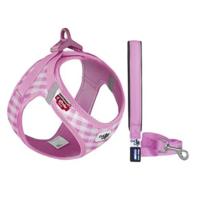 Curli Vest Harness with Curli Clasp Air Mesh & Leash For Dogs - Pink-Caro XS