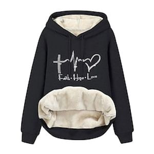Women's Hoodie Sweatshirt Pullover Active Neon  Bright Drawstring Black Red Gray Letter Party Hoodie Long Sleeve Fleece Top Micro-elastic Fall  Winter Lightinthebox