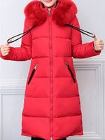 Hooded Pocket Long Down Coats