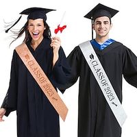 2024 Graduation Sashes in Multiple Colors - Colorful Ribbons for Graduation Ceremony Dressing, Black Class Satin Waistband for 2024 Class, Graduation Accessories Sashes for Parties, Class Party Decorations Lightinthebox