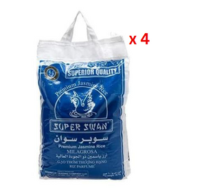 Super Swan Premium Jasmine Rice Milagrosa, 10Kg Pack Of 4 (UAE Delivery Only)