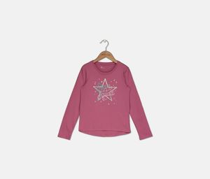 Girls Pre-School Star Squad Long Sleeve Shirt  Pink