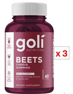 Goli Beets Cardio Gummies 60pcs/150g (Pack Of 3)