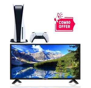 Sony Playstation 5 Console - International Disc Version (PS5) & 50-inch HD LED Smart TV (Combo)