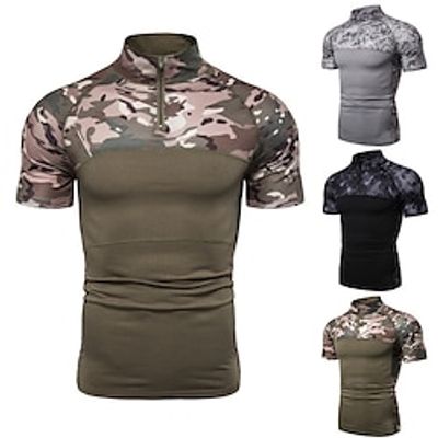 Men's Tactical Shirt Performance Polo Performance Shirt Hiking Shirt Stand Collar Short Sleeve Sports Outdoor Vacation Going out Casual Daily Quick dry Breathable Soft Plain Black Army Green Lightinthebox Men's Tactical Shirt Performance Polo Performance Shirt Hiking Shirt Stand Collar Short Sleeve Sports Outdoor Vacation Going out Casual Daily Quick dry Breathable Soft Plain Black Army Green Lightinthebox