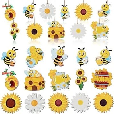 30pcs Creative Bee Sunflower Wooden Summer Party Decorations Cute Animal Tree Hanging Decorations Party Home Decorations Home Decor Room Decor Patio Garden Decor Summer Hawaiian Party Decor miniinthebox 30pcs Creative Bee Sunflower Wooden Summer Party Decorations Cute Animal Tree Hanging Decorations Party Home Decorations Home Decor Room Decor Patio Garden Decor Summer Hawaiian Party Decor miniinthebox