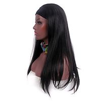 black hair band wig headband wig black long straight hair headband wig Lightinthebox - thumbnail