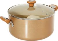 Meyer Non-Stick Covered Stockpot with Cushion Surface and Lid, 8 Ltr, 28 cm, Beige, MY16867