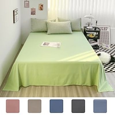 Cotton Bed Sheet Cover Solid Twin Size Bed Sheets Beds Fabric Single Double Sheet Home Sheets for Bed Flat Bed Sheet Lightinthebox