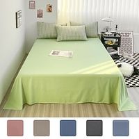 Cotton Bed Sheet Cover Solid Twin Size Bed Sheets Beds Fabric Single Double Sheet Home Sheets for Bed Flat Bed Sheet Lightinthebox - thumbnail