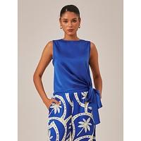 Crew Neck Sleeveless Side Tie Crop Top Crew Neck Sleeveless Side Tie Crop Top