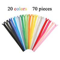 70 Pcs 40CM Colorful Bright Invisible Zipper DIY Nylon For Sewing Clothes Cushion Pillow Tailor Tool
