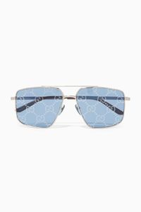 Aviator Logo Sunglasses in Metal