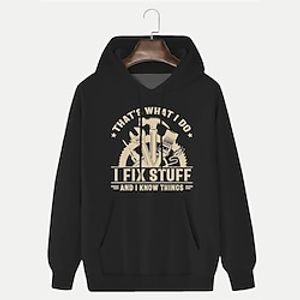 Men's Pullover Hoodie Sweatshirt Black Hooded Graphic Prints Machinery Print Daily Sports 3D Print Basic Streetwear Designer Spring   Fall Clothing Apparel Hoodies Sweatshirts  Lightinthebox