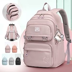 School Backpack Bookbag Solid Color for Student Boys Girls Wear-Resistant Large Capacity With Water Bottle Pocket Nylon School Bag Back Pack Satchel 138.718 inch Lightinthebox