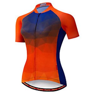 21Grams Women's Short Sleeve Cycling Jersey Summer Spandex Polyester Red Bike Jersey Top Mountain Bike MTB Road Bike Cycling Quick Dry Moisture Wicking Breathable Sports Clothing Apparel / Stretchy miniinthebox