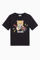 Teddy Bear with Guitar Print T-shirt in Cotton - thumbnail