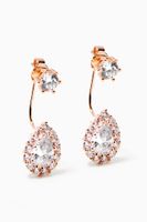 Halo Drop Pear Earrings - thumbnail