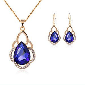 Women's Jewelry Set Classic Flower Stylish Gold Plated Imitation Diamond Earrings Jewelry Gold For Party Evening Festival 1 set miniinthebox
