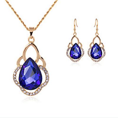 Women's Jewelry Set Classic Flower Stylish Gold Plated Imitation Diamond Earrings Jewelry Gold For Party Evening Festival 1 set miniinthebox