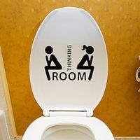 Cartoon Toilet Stickers - Plane Wall Stickers Characters / Shapes Bathroom / Indoor 710cm Wall Stickers for bedroom living room miniinthebox Cartoon Toilet Stickers - Plane Wall Stickers Characters / Shapes Bathroom / Indoor 710cm Wall Stickers for bedroom living room miniinthebox
