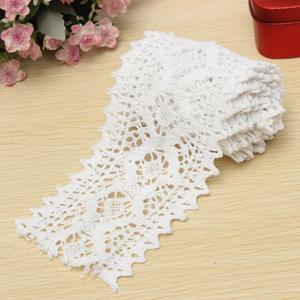2 Meters Vintage style Cotton Crochet White Lace Trim Ribbon Roll Wedding Decor DIY Handcrafts