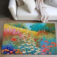 Vintage Painting Flowers Area Rug Kitchen Mat Non-Slip Oil Proof Floor Mat Livingroom Rug Indoor Outdoor Mat Bedroom Decor Bathroom Mat Entrance Rug Door Mat Lightinthebox