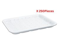 Hotpack Meat Tray Foam Absorbent White - 250 Pieces - 18AB