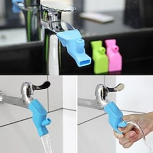 3pcs High Elastic Silicone Water Tap Extension Sink Children Washing Device Bathroom Kitchen Sink Faucet Guide Faucet Extenders Lightinthebox
