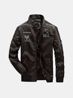 Winter Casual Moto Leather Jacket - thumbnail