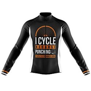 21Grams Men's Long Sleeve Cycling Jersey Spandex Black Bike Top Mountain Bike MTB Road Bike Cycling Quick Dry Moisture Wicking Sports Clothing Apparel  Athleisure Lightinthebox