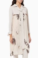 Floral Blazer Jacket in Crepe & Chiffon - thumbnail