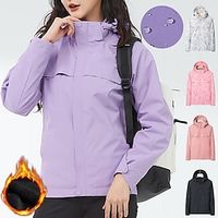 Women's Hiking 3-in-1 Jackets Ski Jacket Waterproof Hiking Jacket Fleece Winter Outdoor Thermal Warm Fleece Lining Waterproof Windproof Outerwear Trench Coat Top Hunting Ski  Snowboard Fishing Lightinthebox - thumbnail