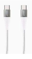 Levore 1m Nylon Braided Usb C To Usb C Cable-(White)-(LC5211-WH)