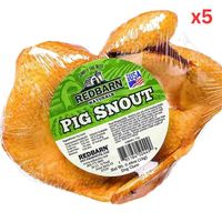 Redbarn Pig Snouts Wrapped & Tagged, Pack of 5 - thumbnail